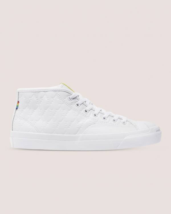 Tenis Cano Alto Converse Alexis Sablone Pride Jack Purcell Pro Branco | CV-746IYL