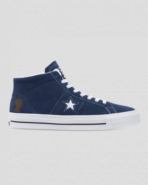 Tenis Cano Alto Converse CONS One Star Pro Ben Raemers Foundation Azuis | CV-402YAQ