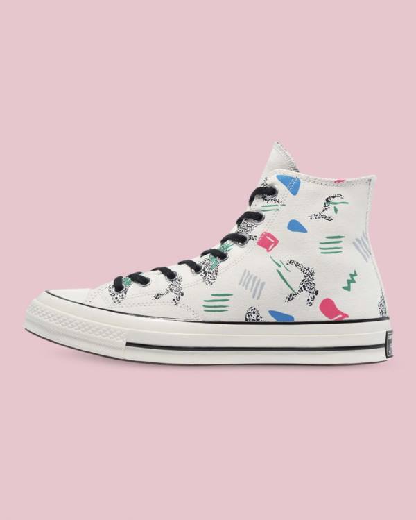 Tenis Cano Alto Converse Chuck 70 80s Archive Print Bege | CV-327UVZ