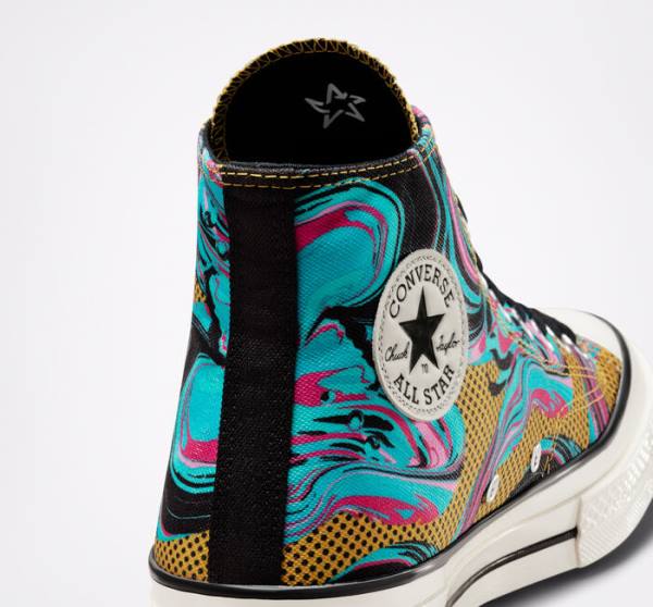 Tenis Cano Alto Converse Chuck 70 '90s Marbled Turquesa | CV-238GTB