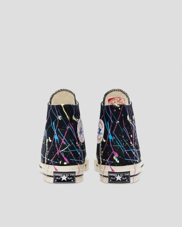 Tenis Cano Alto Converse Chuck 70 Archive Print Paint Splatter Pretas | CV-021IDW