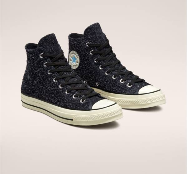 Tenis Cano Alto Converse Chuck 70 Camurça Seasonal Color Pretas | CV-541IVB