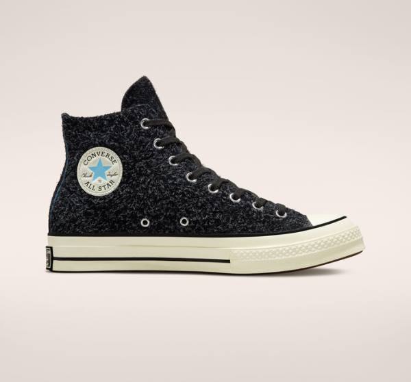 Tenis Cano Alto Converse Chuck 70 Camurça Seasonal Color Pretas | CV-785MCL