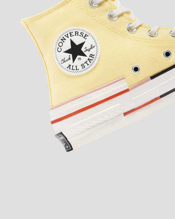 Tenis Cano Alto Converse Chuck 70 Colour Block Amarelas | CV-203QMZ