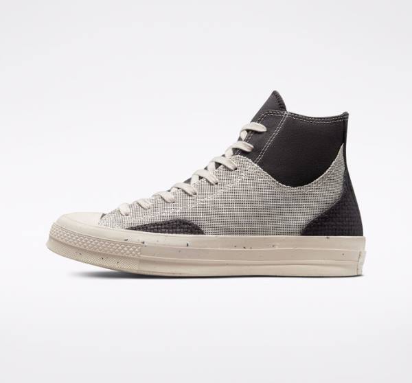 Tenis Cano Alto Converse Chuck 70 Crafted Lona Marrom | CV-019ITG