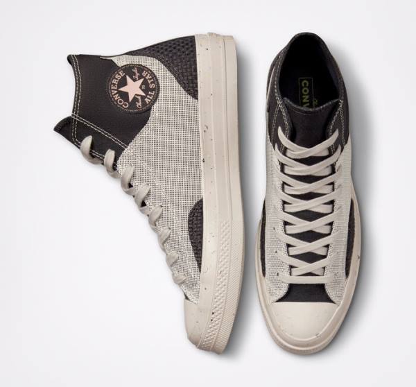 Tenis Cano Alto Converse Chuck 70 Crafted Lona Marrom | CV-019ITG