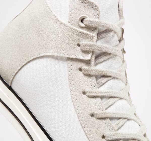 Tenis Cano Alto Converse Chuck 70 Crafted Lona Branco Pretas | CV-548XJM