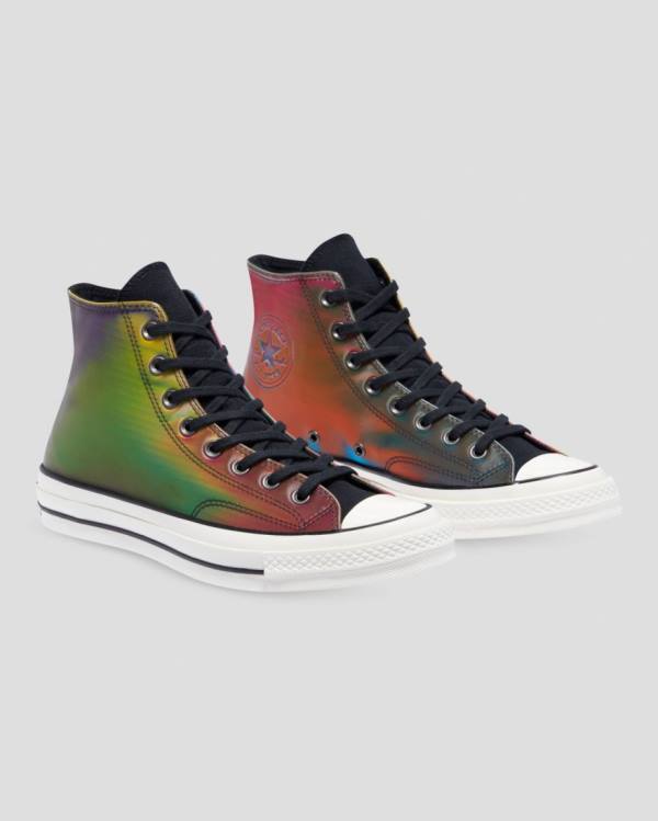 Tenis Cano Alto Converse Chuck 70 Iridescent Pretas | CV-129QDK