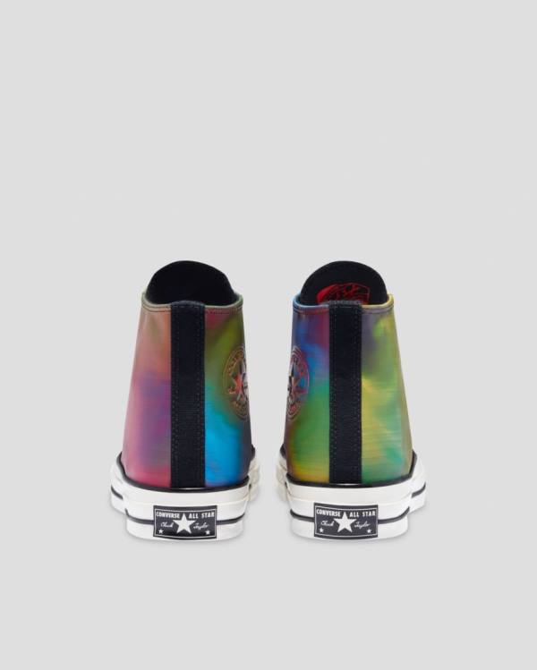 Tenis Cano Alto Converse Chuck 70 Iridescent Pretas | CV-129QDK