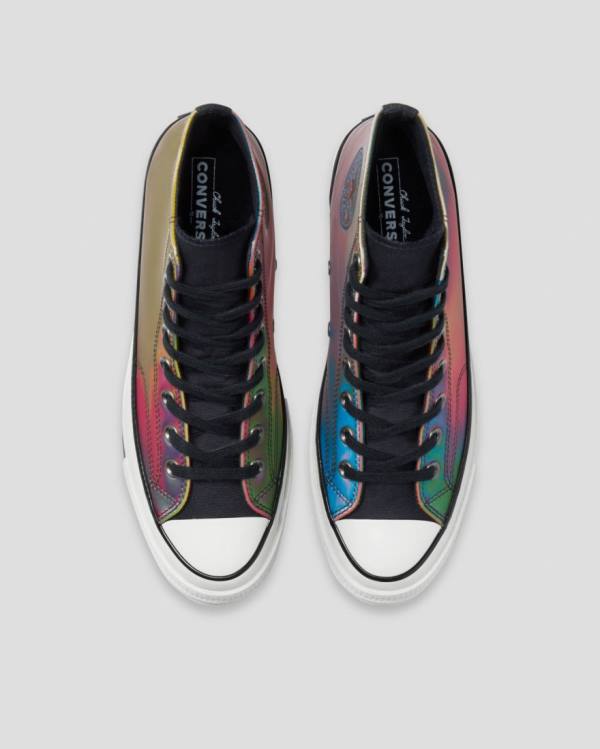 Tenis Cano Alto Converse Chuck 70 Iridescent Pretas | CV-129QDK