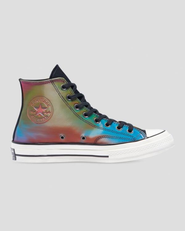 Tenis Cano Alto Converse Chuck 70 Iridescent Pretas | CV-129QDK