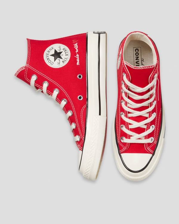 Tenis Cano Alto Converse Chuck 70 Love Thread Vermelhas | CV-934NOJ