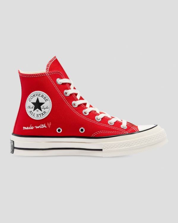 Tenis Cano Alto Converse Chuck 70 Love Thread Vermelhas | CV-934NOJ