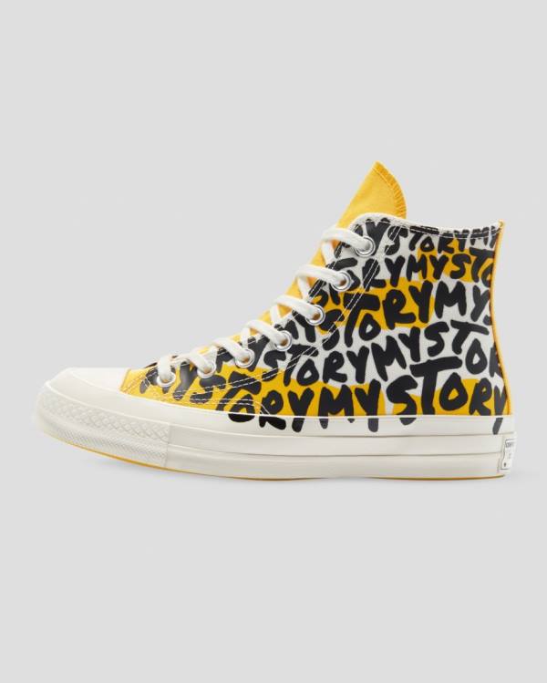 Tenis Cano Alto Converse Chuck 70 My Story Amarelas | CV-527IHQ