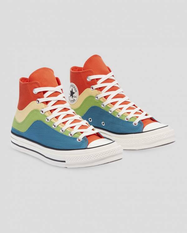 Tenis Cano Alto Converse Chuck 70 National Parks Laranja Verdes Azuis | CV-850LMQ