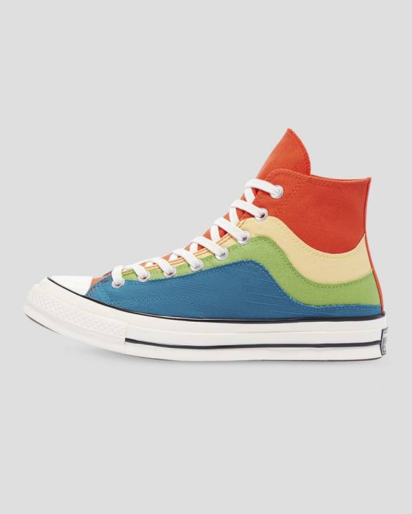 Tenis Cano Alto Converse Chuck 70 National Parks Laranja Verdes Azuis | CV-850LMQ