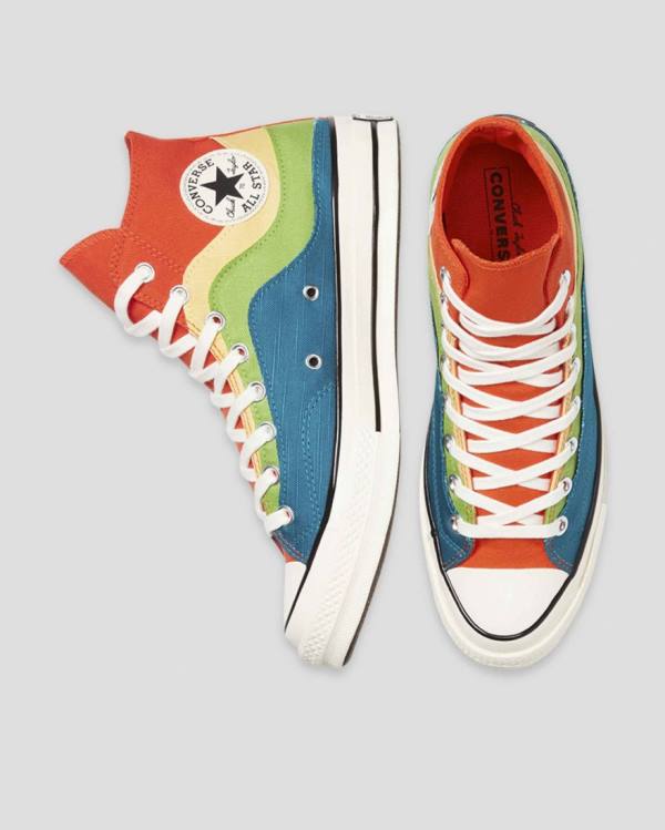 Tenis Cano Alto Converse Chuck 70 National Parks Laranja Verdes Azuis | CV-850LMQ