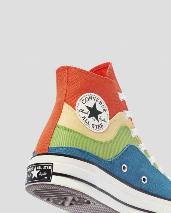 Tenis Cano Alto Converse Chuck 70 National Parks Laranja Verdes Azuis | CV-850LMQ