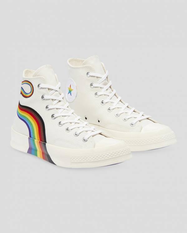 Tenis Cano Alto Converse Chuck 70 Pride Bege | CV-403ELT