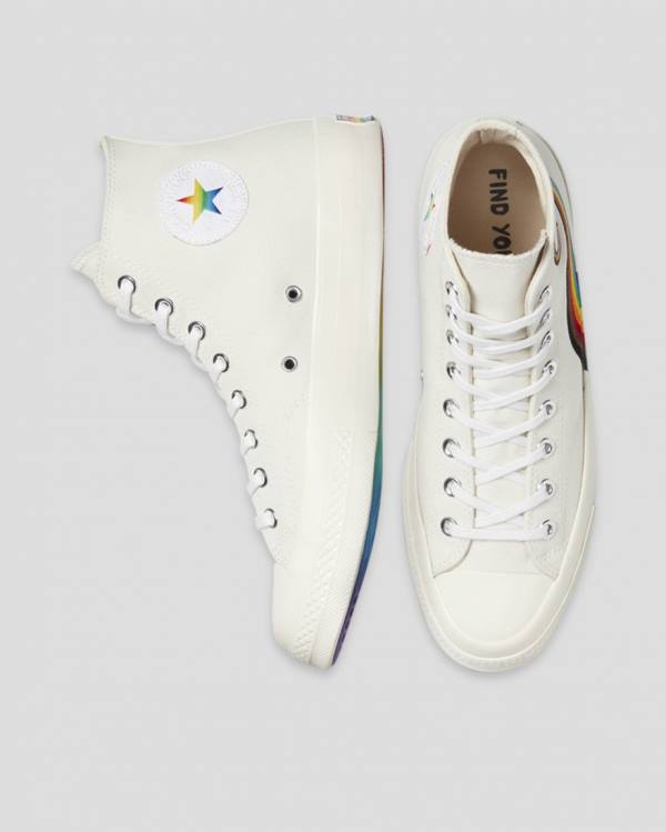 Tenis Cano Alto Converse Chuck 70 Pride Bege | CV-403ELT