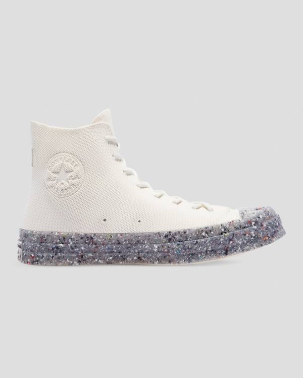 Tenis Cano Alto Converse Chuck 70 Renew Knit Bege | CV-408SHG