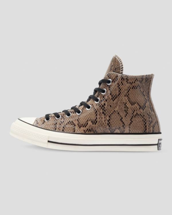 Tenis Cano Alto Converse Chuck 70 Reptile Camurça Marrom | CV-165WNL