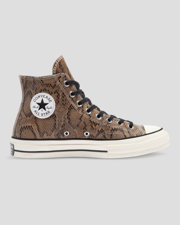 Tenis Cano Alto Converse Chuck 70 Reptile Camurça Marrom | CV-165WNL