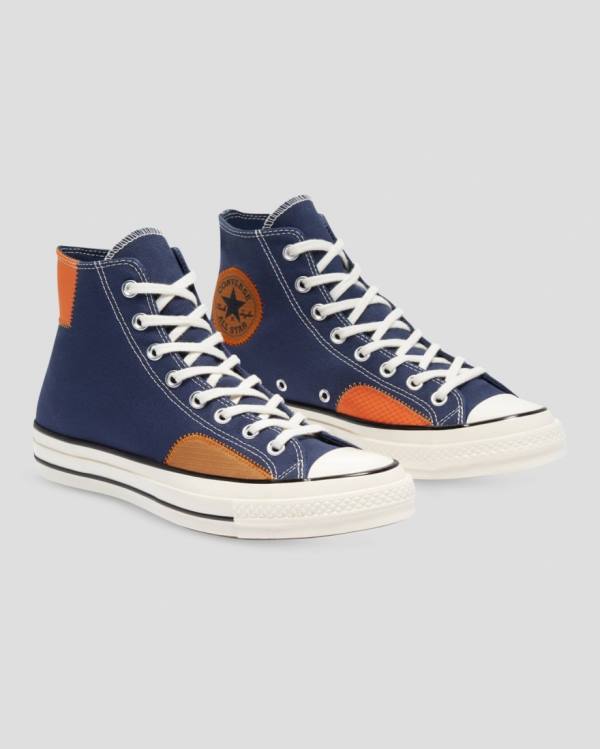 Tenis Cano Alto Converse Chuck 70 Ripstop Azuis | CV-416UAE