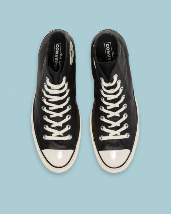 Tenis Cano Alto Converse Chuck 70 Seasonal Couro Pretas | CV-243MJP