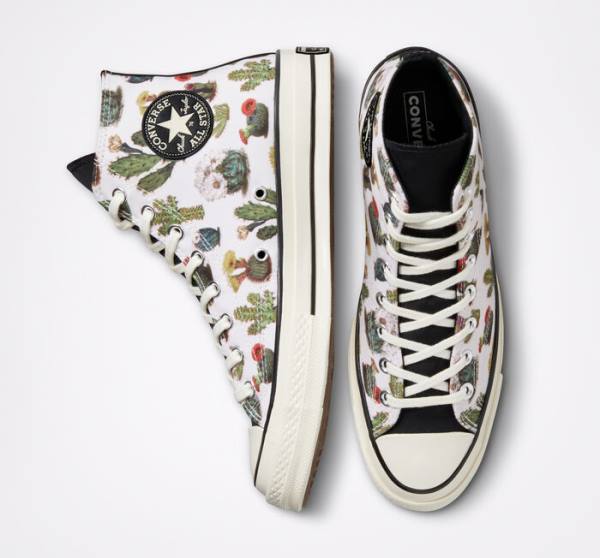 Tenis Cano Alto Converse Chuck 70 Succulents Pretas | CV-123ASG