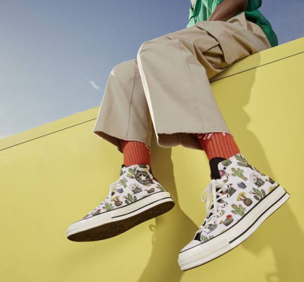 Tenis Cano Alto Converse Chuck 70 Succulents Pretas | CV-123ASG