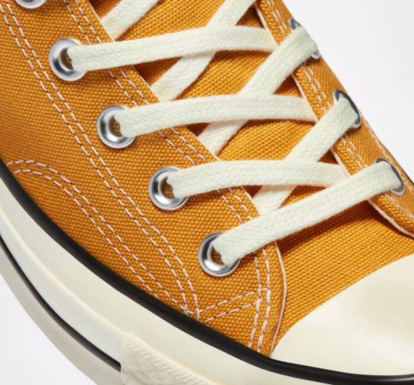 Tenis Cano Alto Converse Chuck 70 Sunflower Yellow Pretas | CV-682WCO