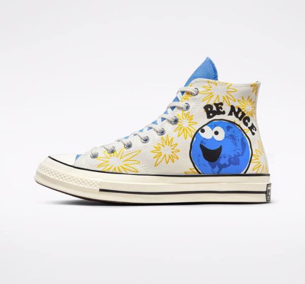 Tenis Cano Alto Converse Chuck 70 Sunny Floral Azuis | CV-026RJH