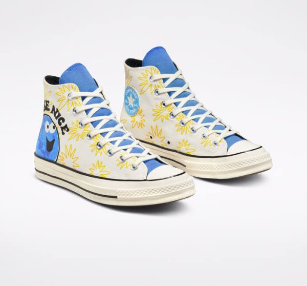 Tenis Cano Alto Converse Chuck 70 Sunny Floral Azuis | CV-026RJH