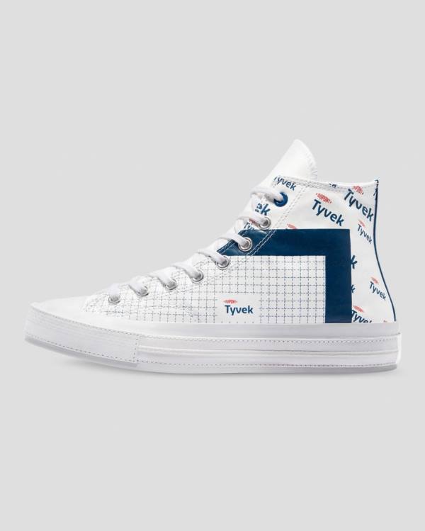 Tenis Cano Alto Converse Chuck 70 Tyvek Branco | CV-125CIX