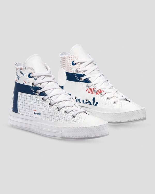 Tenis Cano Alto Converse Chuck 70 Tyvek Branco | CV-682ROG