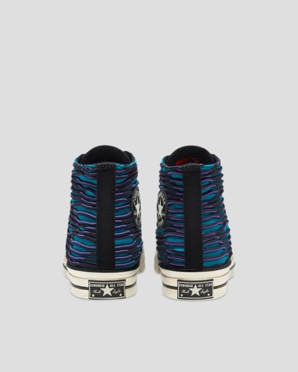 Tenis Cano Alto Converse Chuck 70 Wavy Knit Azuis | CV-047ZSH