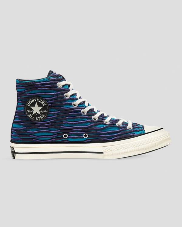 Tenis Cano Alto Converse Chuck 70 Wavy Knit Azuis | CV-047ZSH