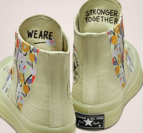 Tenis Cano Alto Converse Chuck 70 We Are Stronger Together Verde Oliva Pretas | CV-976JUP