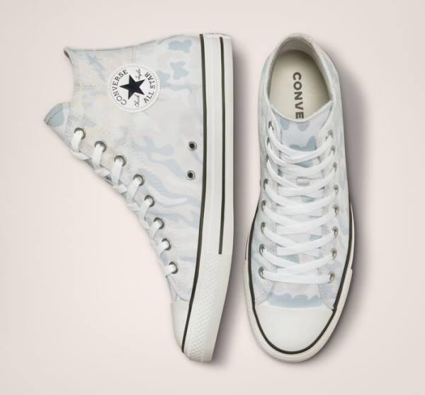 Tenis Cano Alto Converse Chuck Taylor All Star Split Panel Camo Branco Cinzentas | CV-019USP