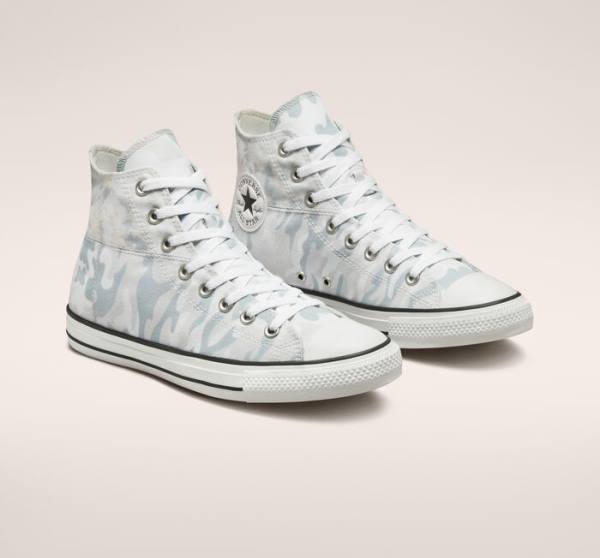 Tenis Cano Alto Converse Chuck Taylor All Star Split Panel Camo Branco Cinzentas | CV-019USP