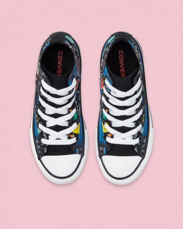 Tenis Cano Alto Converse Chuck Taylor All Star Gamer Print Pretas | CV-063THB