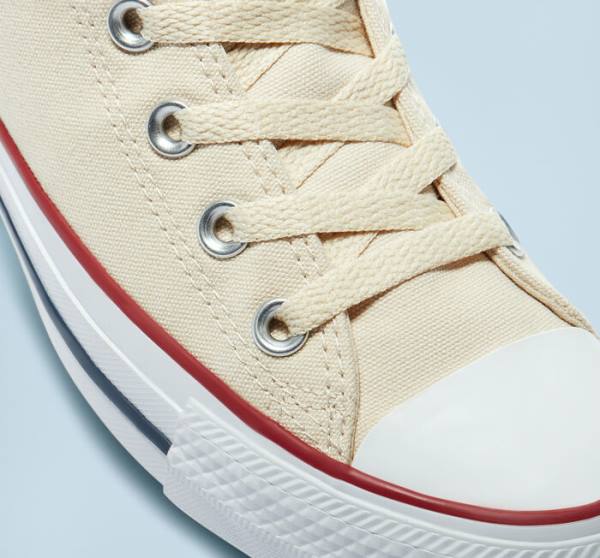 Tenis Cano Alto Converse Chuck Taylor All Star Natural Ivory Bege Branco | CV-067AMX