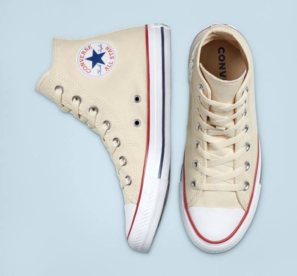 Tenis Cano Alto Converse Chuck Taylor All Star Natural Ivory Bege Branco | CV-067AMX