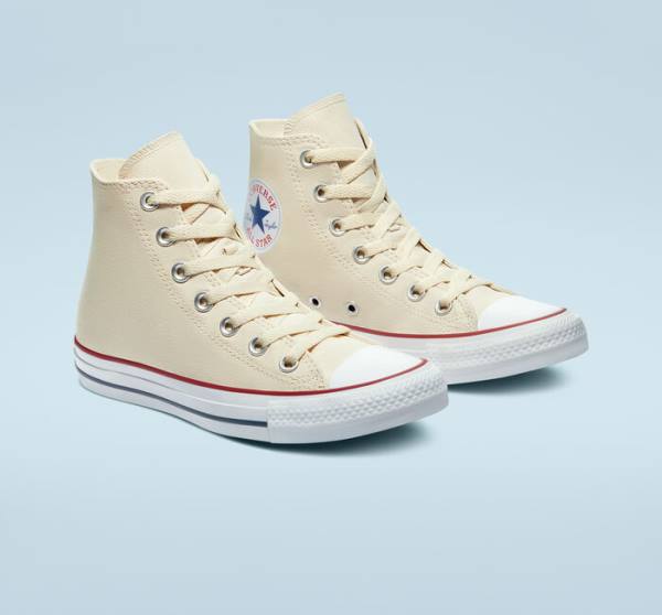 Tenis Cano Alto Converse Chuck Taylor All Star Natural Ivory Bege Branco | CV-067AMX