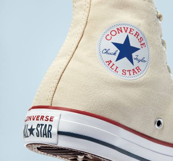 Tenis Cano Alto Converse Chuck Taylor All Star Natural Ivory Bege Branco | CV-067AMX