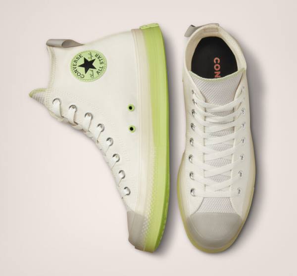 Tenis Cano Alto Converse Chuck Taylor All Star CX Crafted Stripes Luz Verdes | CV-083FJQ