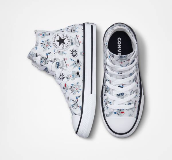 Tenis Cano Alto Converse Chuck Taylor All Star Creatures Branco Cinzentas Azuis | CV-123UFE