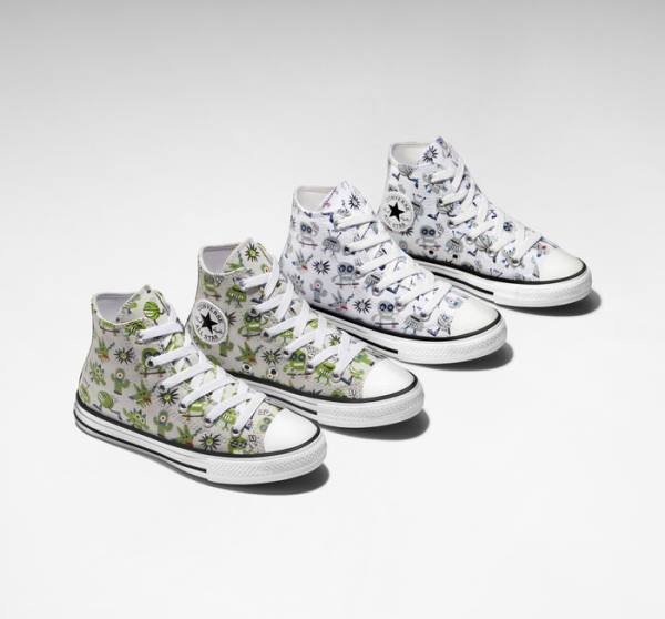 Tenis Cano Alto Converse Chuck Taylor All Star Creatures Branco Cinzentas Azuis | CV-123UFE