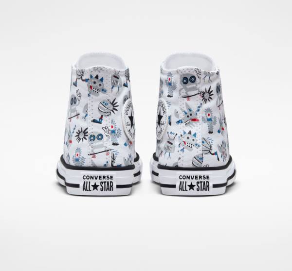 Tenis Cano Alto Converse Chuck Taylor All Star Creatures Branco Cinzentas Azuis | CV-123UFE